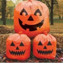 Torebki dekoracyjne Pumpkin plastik 3szt