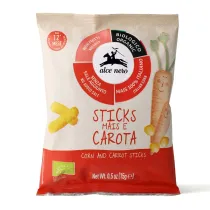 Alce Nero Chrupki kukurydziano-marchewkowe od 12 miesica 15 g Bio