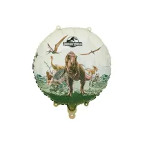 PartyDeco Balon foliowy pastylka Jurassic World 35x35cm