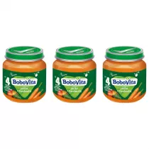 BoboVita Deserek Jabka z marchewk po 4. miesicu Zestaw 3 x 125 g