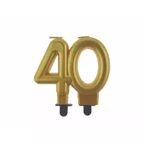 Godan �wieczka liczba 40 Urodziny metaliczna B&C 8cm