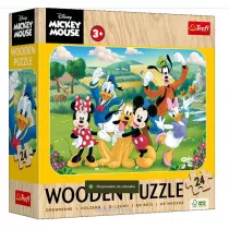 Puzzle drewniane 24 el. Mickey z przyjaci�mi Trefl