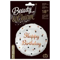 Godan Balon foliowy B&C Happy Birthday bia�y 36cm