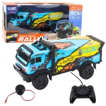 Cie�ar�wka R/C z d�wi�kiem niebiesko-��ta LeanToys