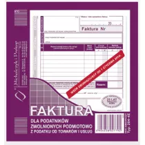 Michalczyk i Prokop Druk Faktura dla podatnikw zwolnionych z podatku A5