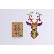 Puzzle drewniane eko 67 el. Szlachetny jele� A4 PuzzleOK