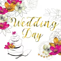 Clear Creations Karnet Swarovski kwadrat CL1417 �lub kwiaty