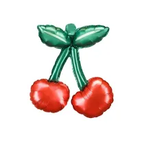 PartyDeco Balony foliowe do girland Wisienki 28x31cm 3szt
