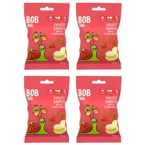 Bob Snail �elki jab�ko-truskawka roll zestaw 4 x 40 g