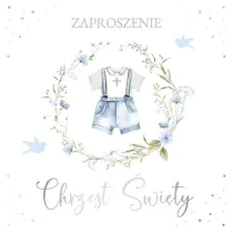 Armin Style ZAPROSZENIE CHRZEST 130X130 Z KOP AS ZP-104 OP10