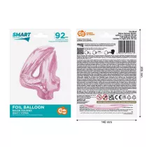 Godan Balon foliowy cyfra 4 jasnor�owa Smart 92cm