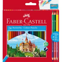 Faber-Castell Kredki owkowe + 3 kredki dwustronne + temperwka 27 szt.