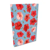 EV-Corp Notes A5 Soft Touch Hibiskusy w jeansie kratka