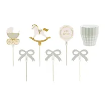 PartyDeco Zestaw do muffinek Oh Baby