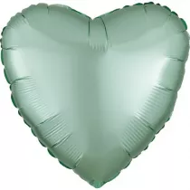 Amscan Balon foliowy Lustre Mint Green serce 43cm