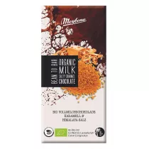 Meybona Czekolada mleczna z kawa�kami karmelu i sol� z pakistanu 100 g Bio