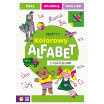 Kolorowy alfabet z naklejkami. Zeszyt 2
