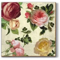 Paw Serwetki 33 x 33 cm ROSALIA champagne L192011 20 szt.