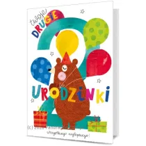 Karnet okazjonalny B6 z kopert� 2 Urodziny PAN DRAGON KB6-1840