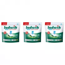 Ludwik Tabletki do zmywarek All in 1 Maxx Power Mint Zestaw 3 x 41 szt.