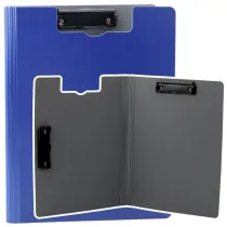 Leantoys Deska z okadk A4 dwa klipy plastikowa granatowa