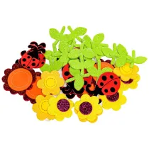 Brewis Naklejki z pianki - kwiatki i biedronki 32 szt.