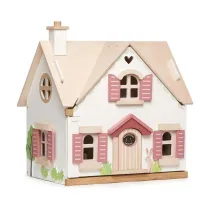 Domek dla lalek dwupi�trowy z wyposa�eniem drewno Tender Leaf Toys