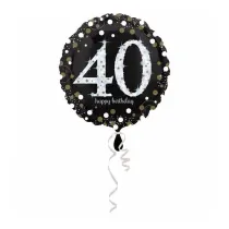 Balon foliowy Sparkling Birthday 40