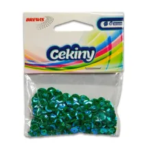 Cekiny t�czowe T 100 ciemno zielony 8mm, 10g