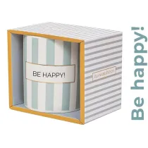 Be-Happy Gifts Kubek prezentowy z napisem Be happy!