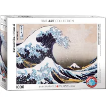 Puzzle 1000 el. Wielka fala, Katsushika Hokusain Eurographics