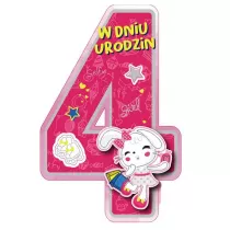 Armin Style Karnet GM wycinany 4 Urodziny dziewczynka GM-956