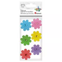 Titanum Dekoracje samoprzylepne 3D kwiaty mix 7 szt.