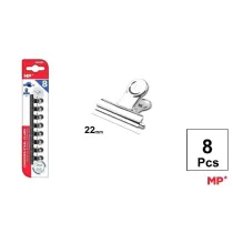Mp Main Paper Klipsy biurowe metalowe srebrne 22mm 8szt