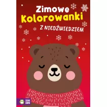Zimowe kolorowanki z niedwiedziem