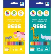 Interdruk Kredki o��wkowe tr�jk�tne B&B Kids 12 kolor�w