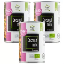 House of Asia Mleczko kokosowe 20-22% Zestaw 3 x 400 ml Bio