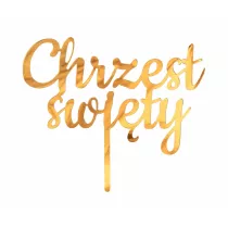 Godan Dekoracja akrylowa na tort chrzest z�ota