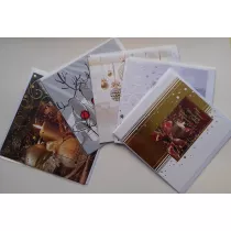 Art Nuvo Karnet �wi�teczny BN KW z�ocony �wiecki, zdj�ciowy MIX
