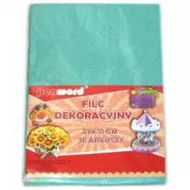 Polsirhurt Filc dekoracyjny turkusowy 20x30 cm