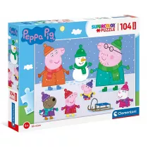 Puzzle maxi 104 el. Supercolor. winka Peppa Clementoni