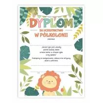LearnHow Dyplom A4 uko�czenia p�kolonii - Lew 20 szt.