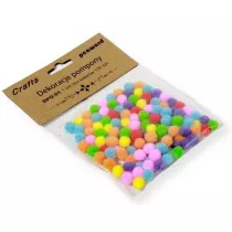 Penword Dekoracje pompony mix kolorw 1cm