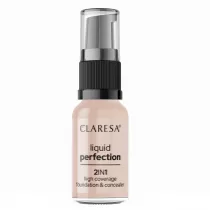 Claresa Liquid Perfection 2in1 korektor i podkad o matowym zakoczeniu w pynie 103 Cool Medium 18 g