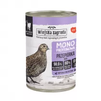 Wiejska Zagroda Karma mokra dla kota Monobiakowa Przepirka (dorosy) 400 g