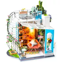 Skadany Drewniany Model LED - Pokj na Poddaszu Robotime