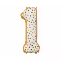 Godan Balon foliowy cyfra 1, ciasteczko 78 cm