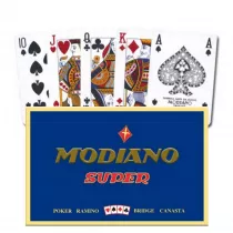 Ramino Super Fiori, karty do gry, niebieskie, czerwone Modiano