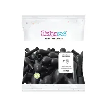 GoParty Balony lateksowe Metallic czarne 12cm