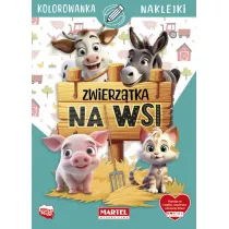 Kolorowanka z naklejkami. Zwierztka na wsi